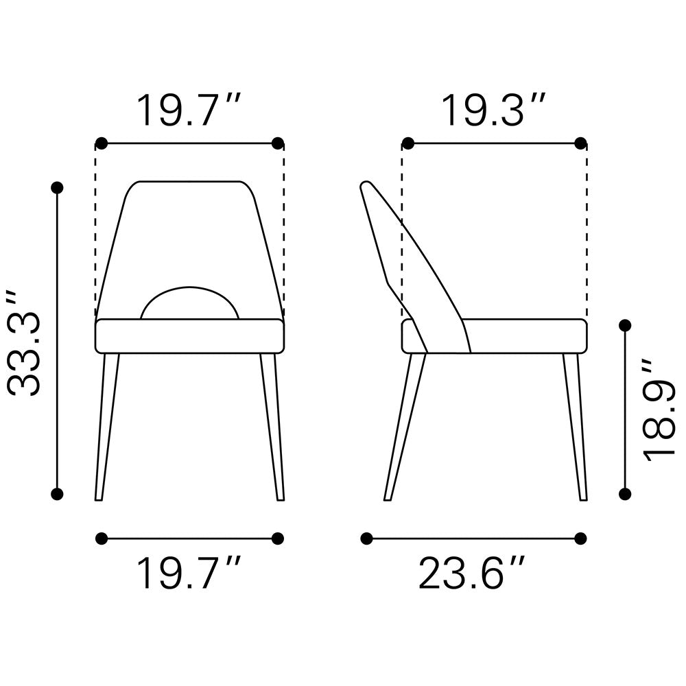 LEITH DINING CHAIR BLACK