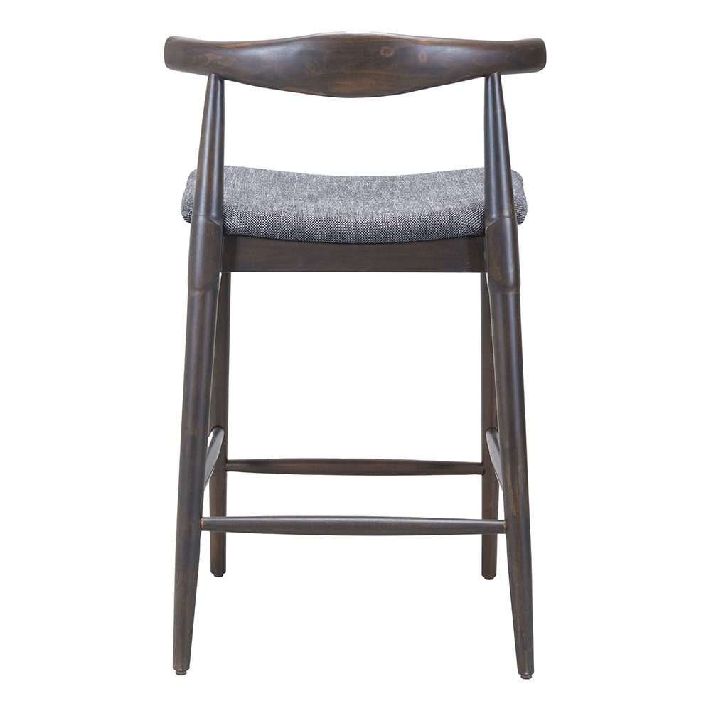 TUZKA COUNTER STOOL GRAY & ESPRESSO
