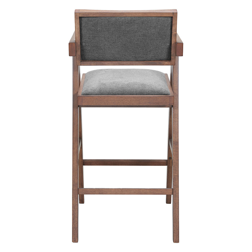 DELHI BARSTOOL GRAY & WALNUT