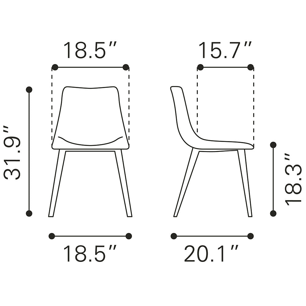 DANIEL DINING CHAIR VINTAGE BROWN