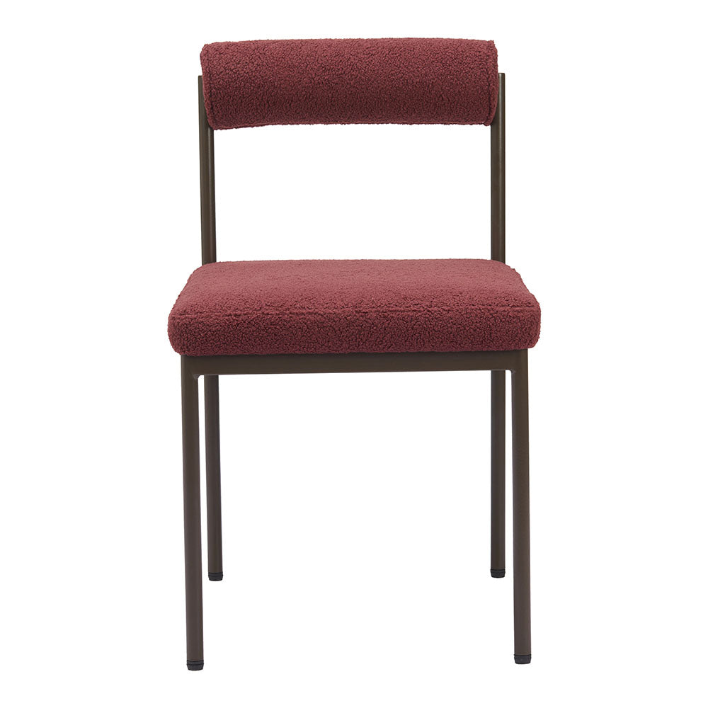 LIVORNO DINING CHAIR RED & BRONZE