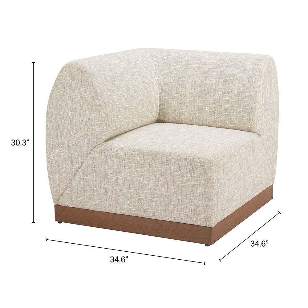 CHRISTY CORNER CHAIR BEIGE