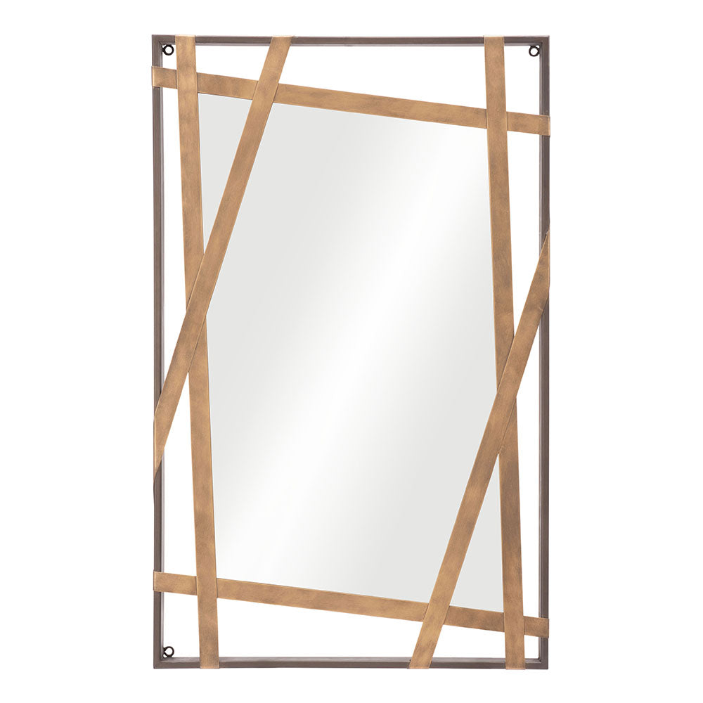 TOLIX MIRROR ANTIQUE GOLD & BLACK
