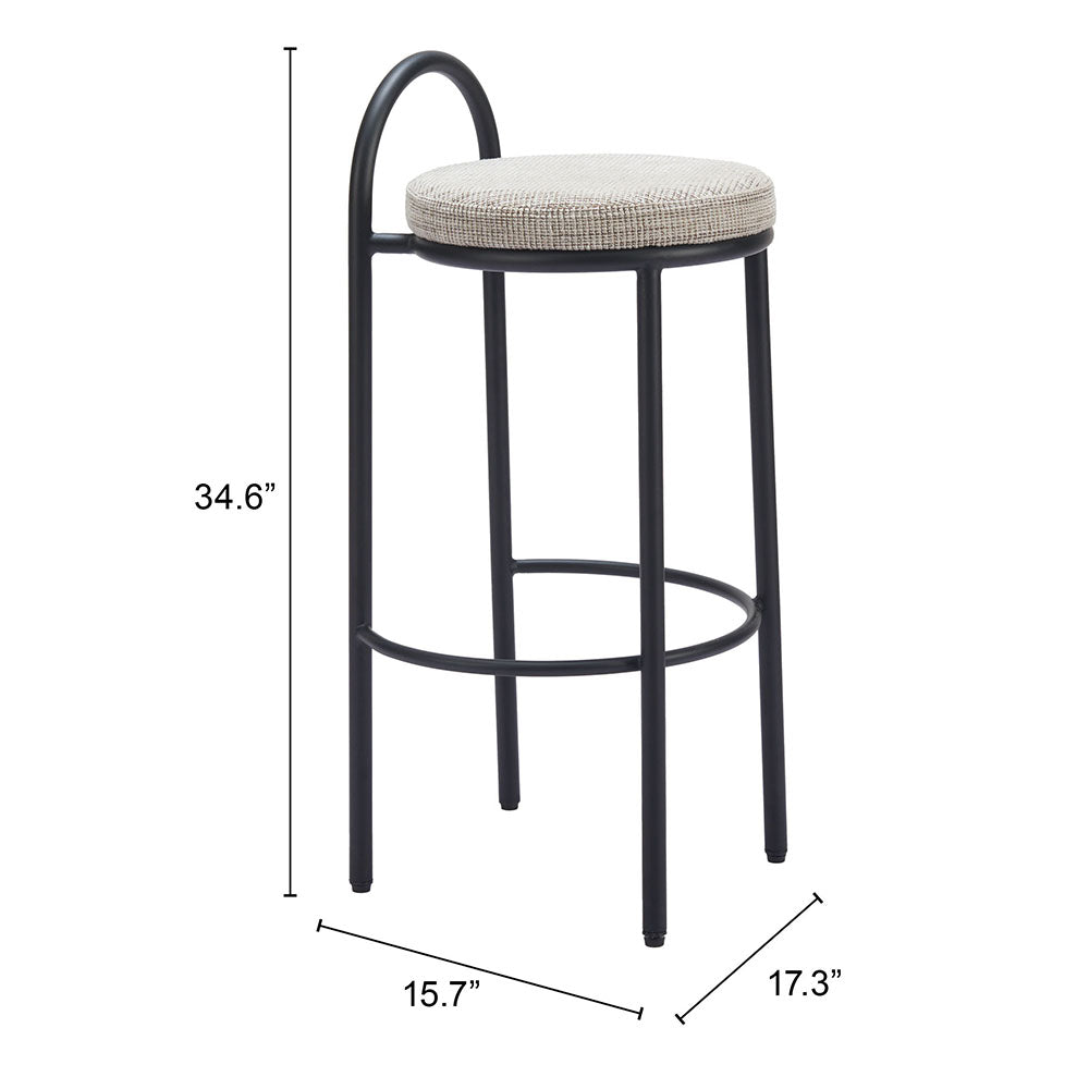 SISAL BARSTOOL BEIGE TWEED