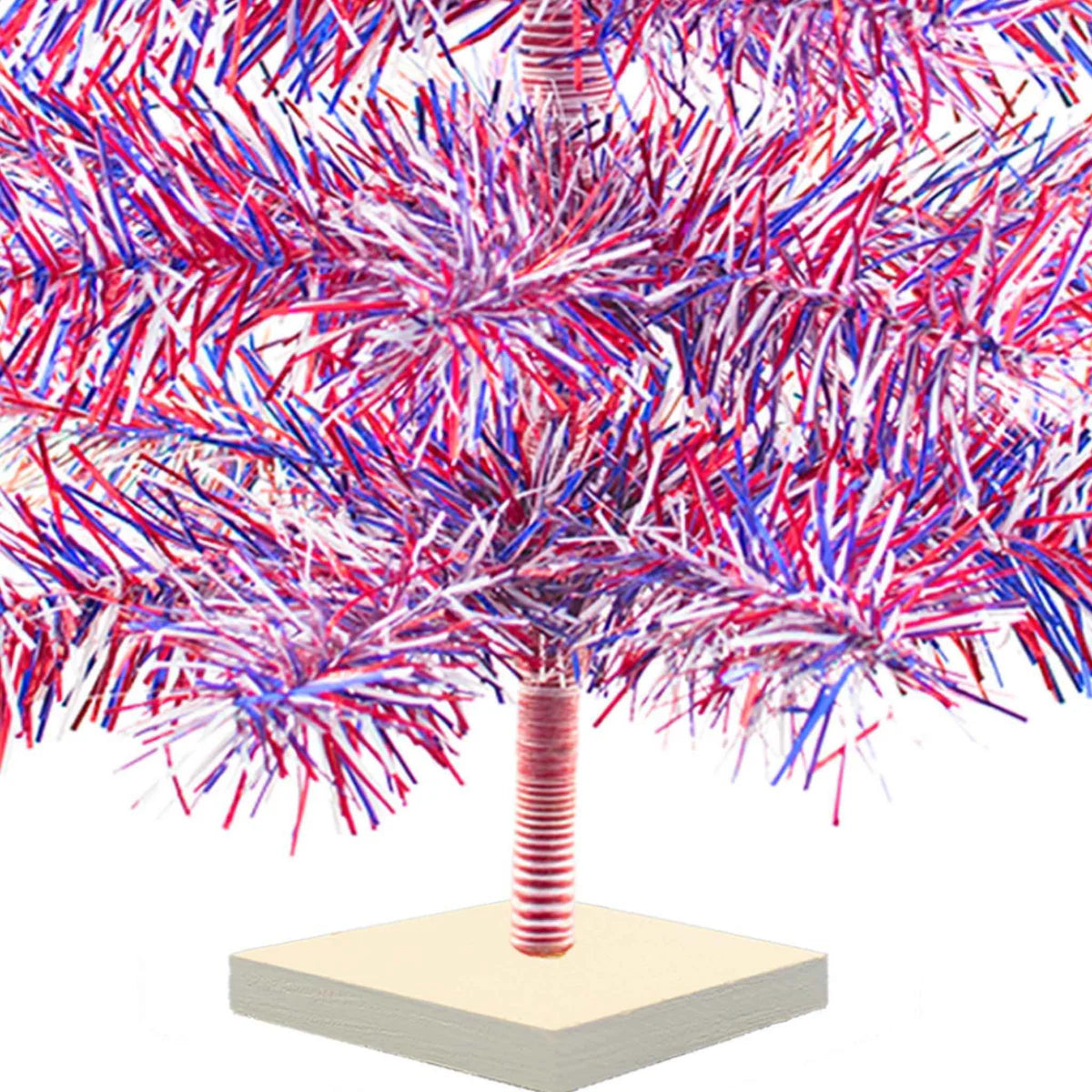 4TH OF JULY FIREWORK TINSEL TREES