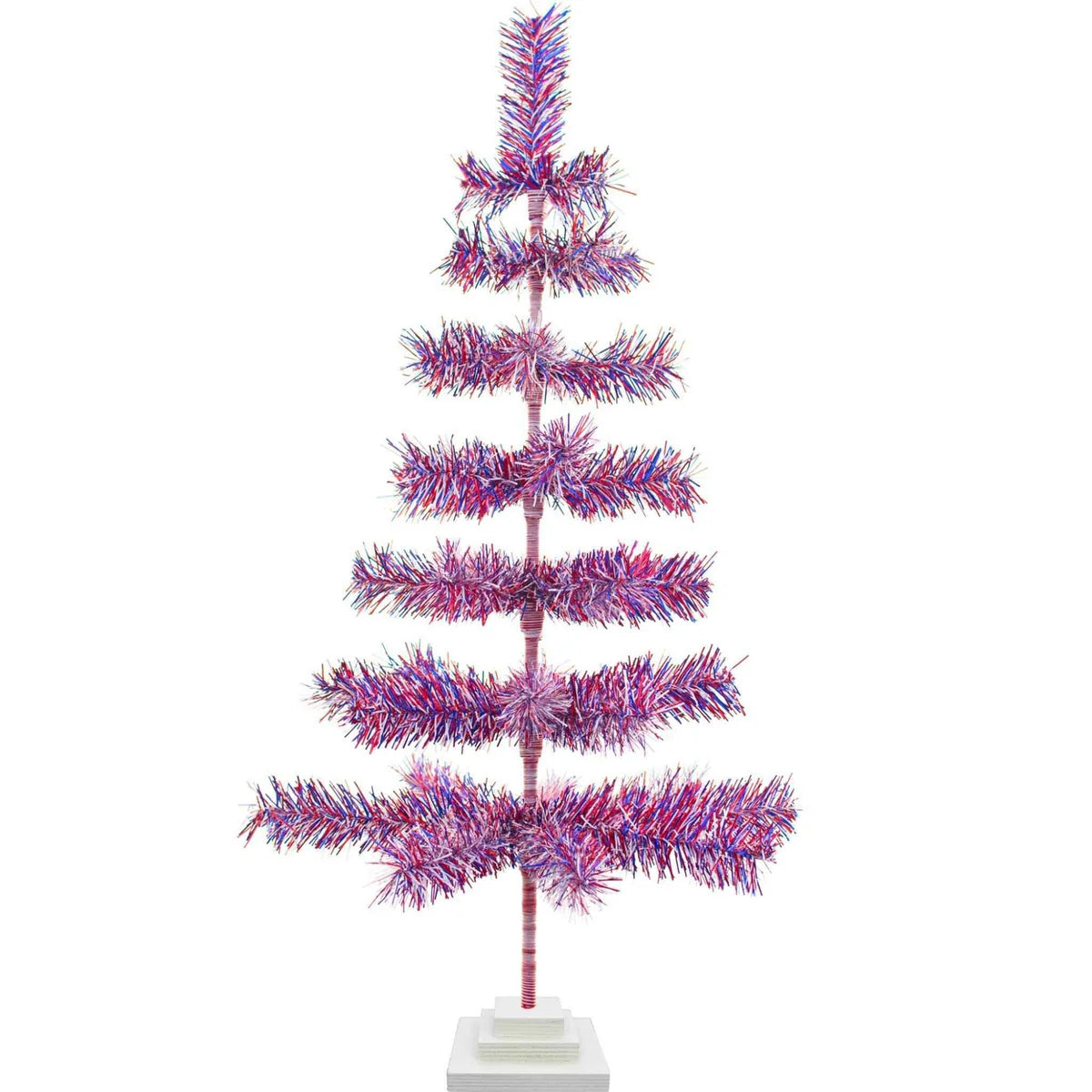 4TH OF JULY FIREWORK TINSEL TREES