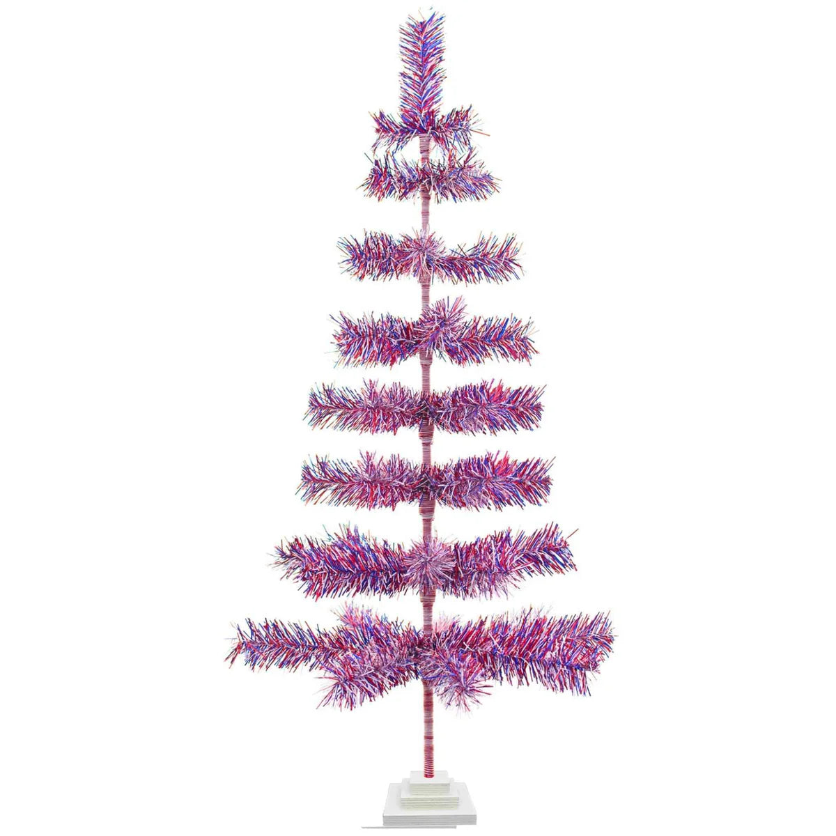 4TH OF JULY FIREWORK TINSEL TREES