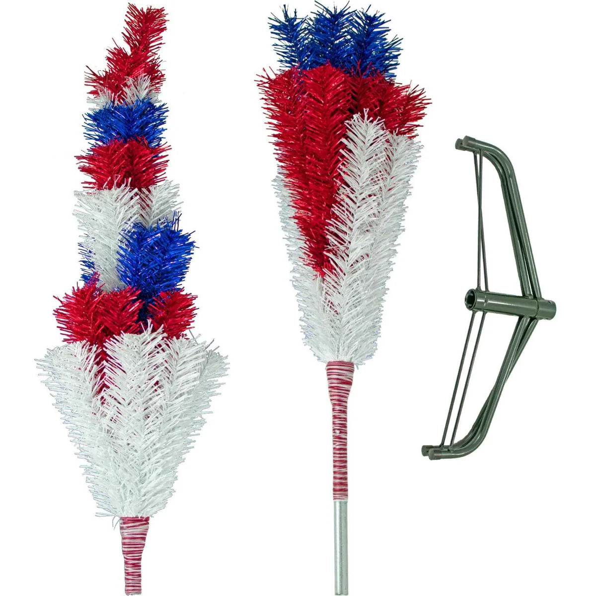 4TH OF JULY LAYERED TINSEL TREES