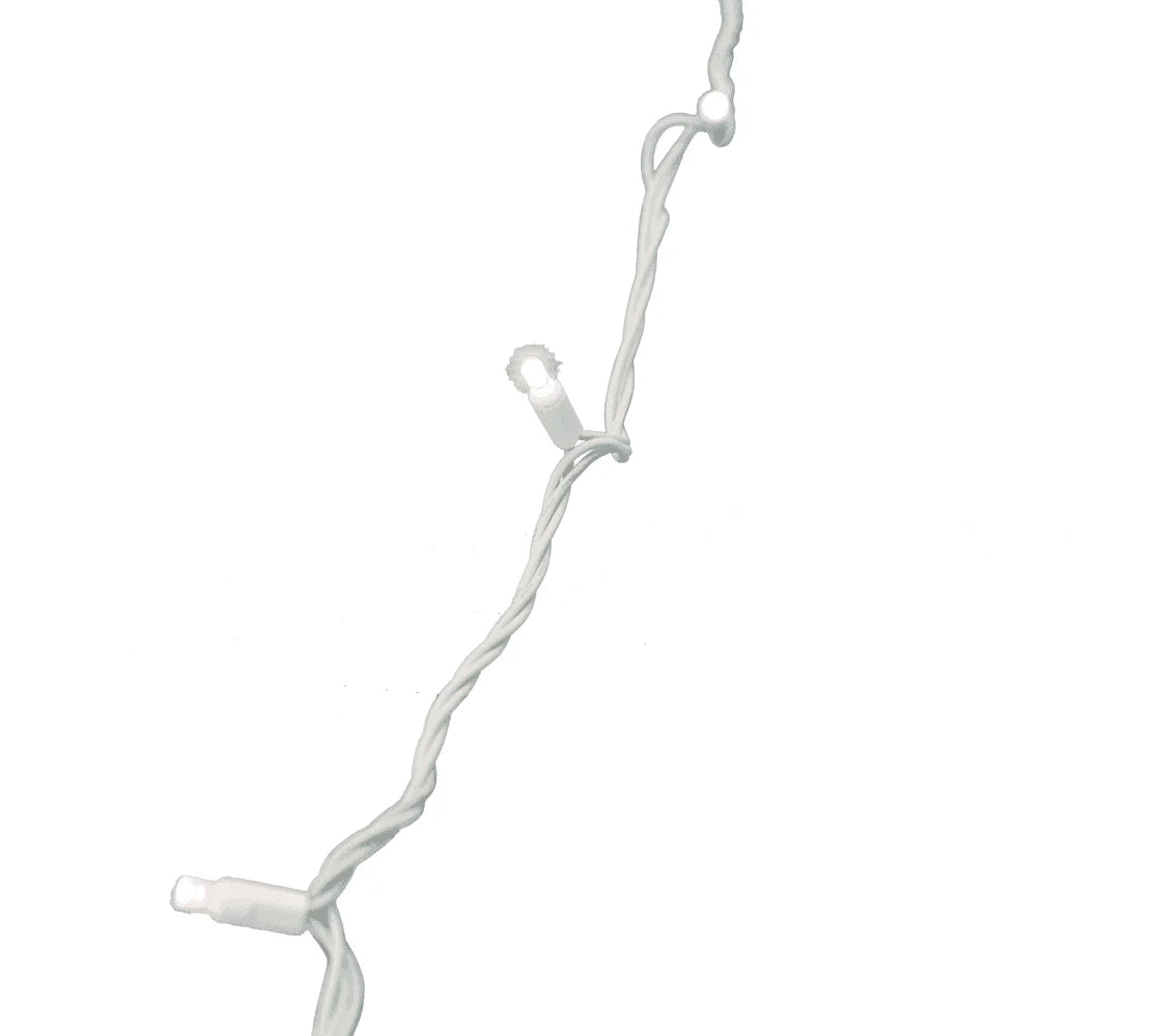 50 BULB COOL WHITE LED 5MM CHRISTMAS LIGHTS