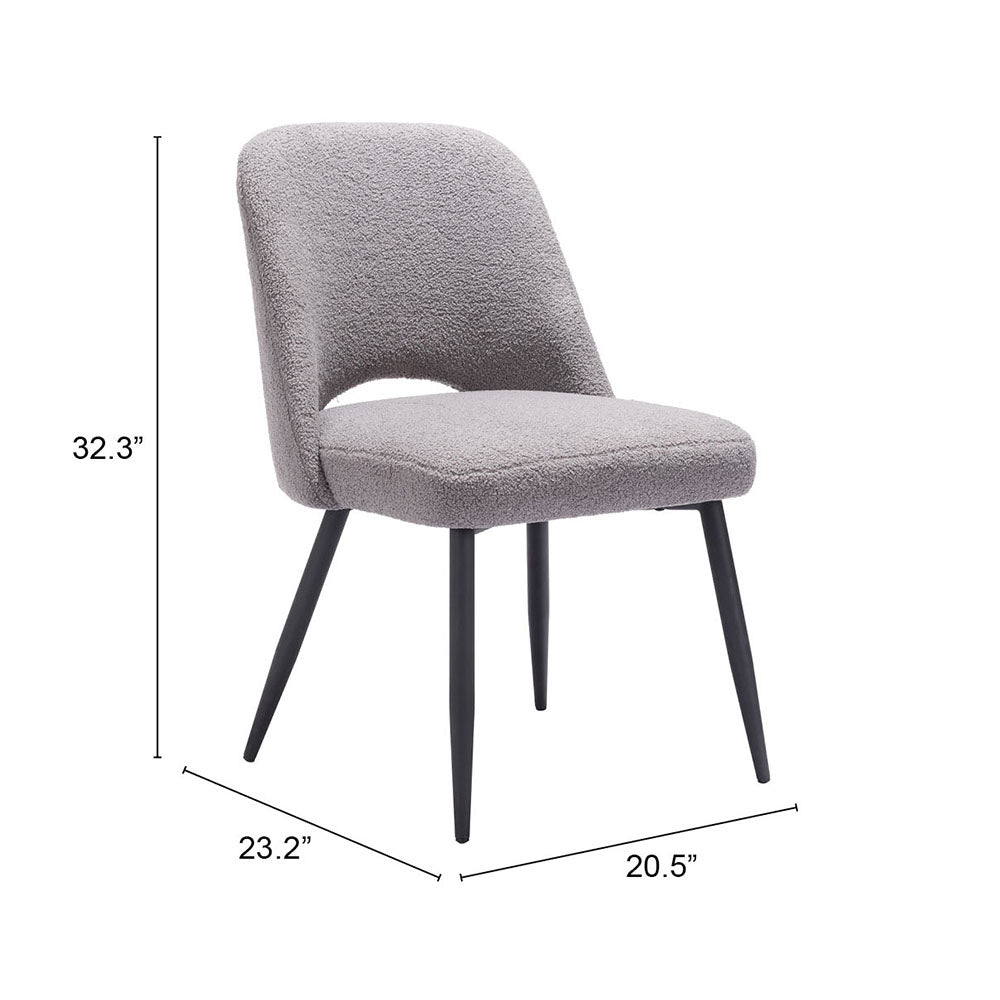 TEDDY DINING CHAIR GRAY