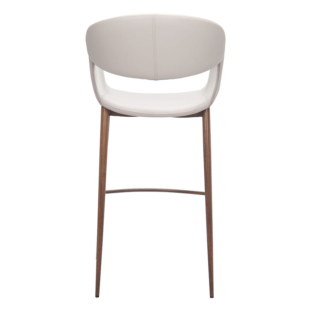 LIMAY BARSTOOL BEIGE & WALNUT