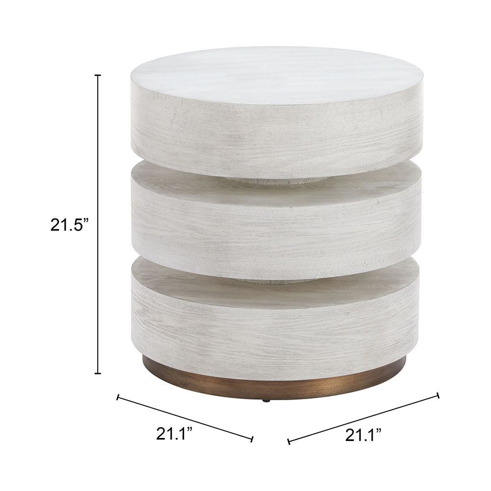 LAHA SIDE TABLE OAK WHITE