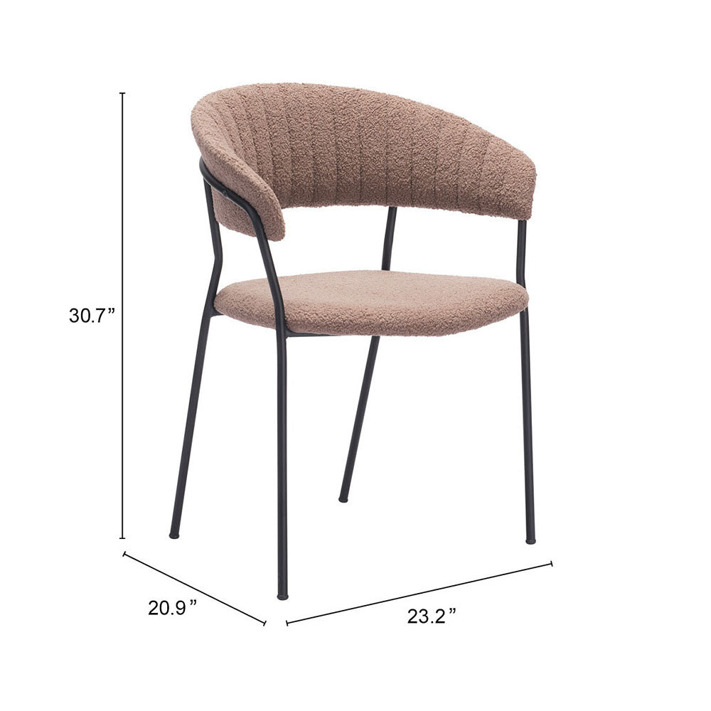 JOSEPHINE DINING CHAIR BROWN