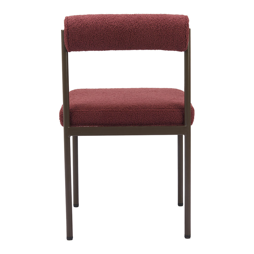 LIVORNO DINING CHAIR RED & BRONZE