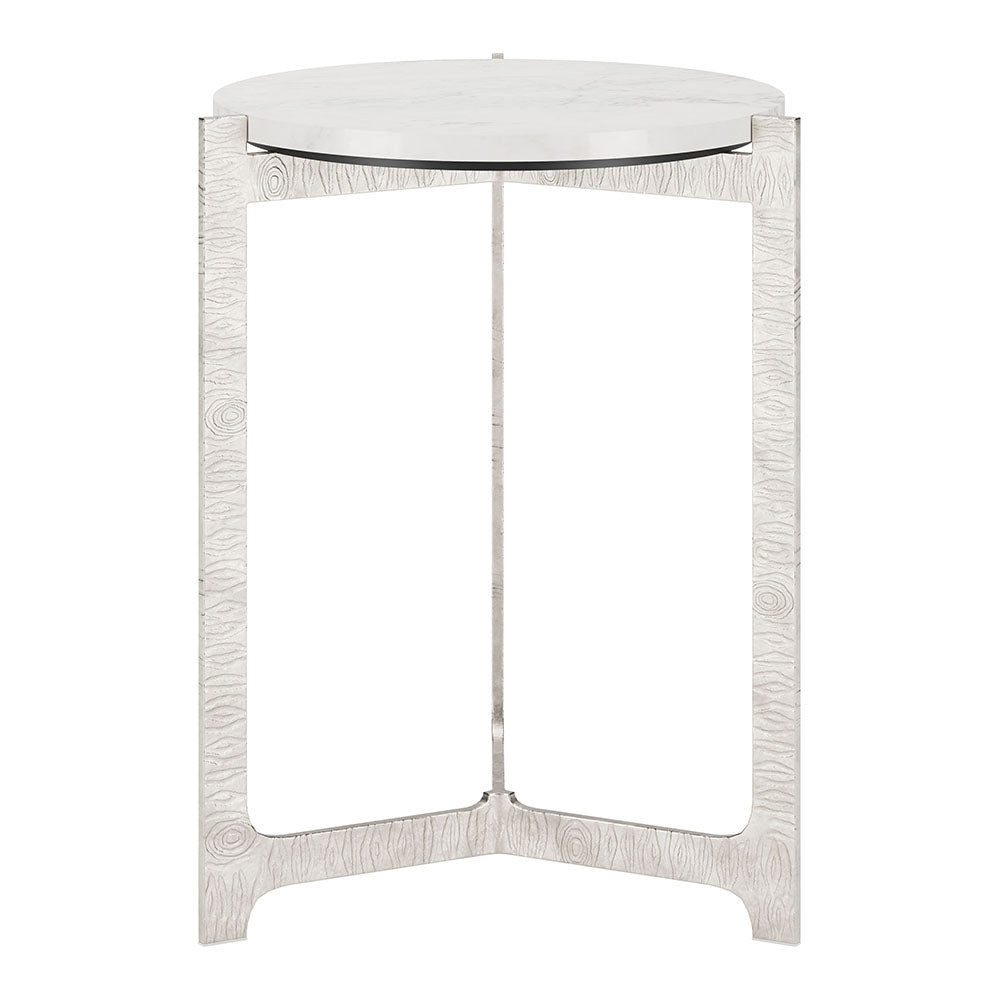 BARMAS SIDE TABLE WHITE & SILVER