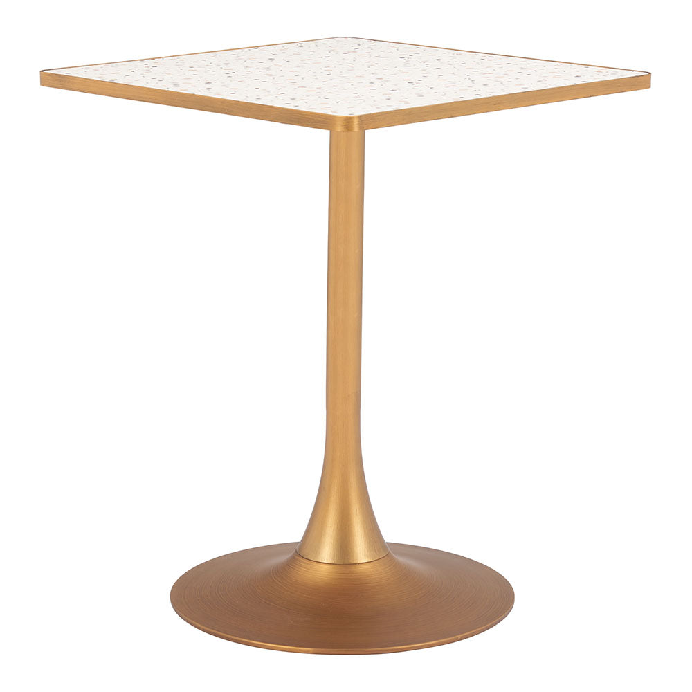 SPOT BISTRO TABLE BEIGE & GOLD