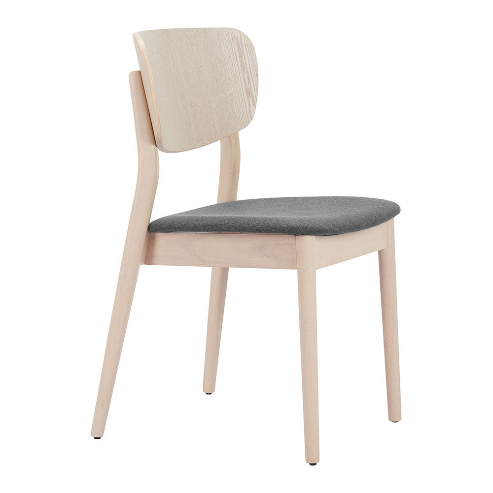 KELLUA DINING CHAIR NATURAL & GRAY