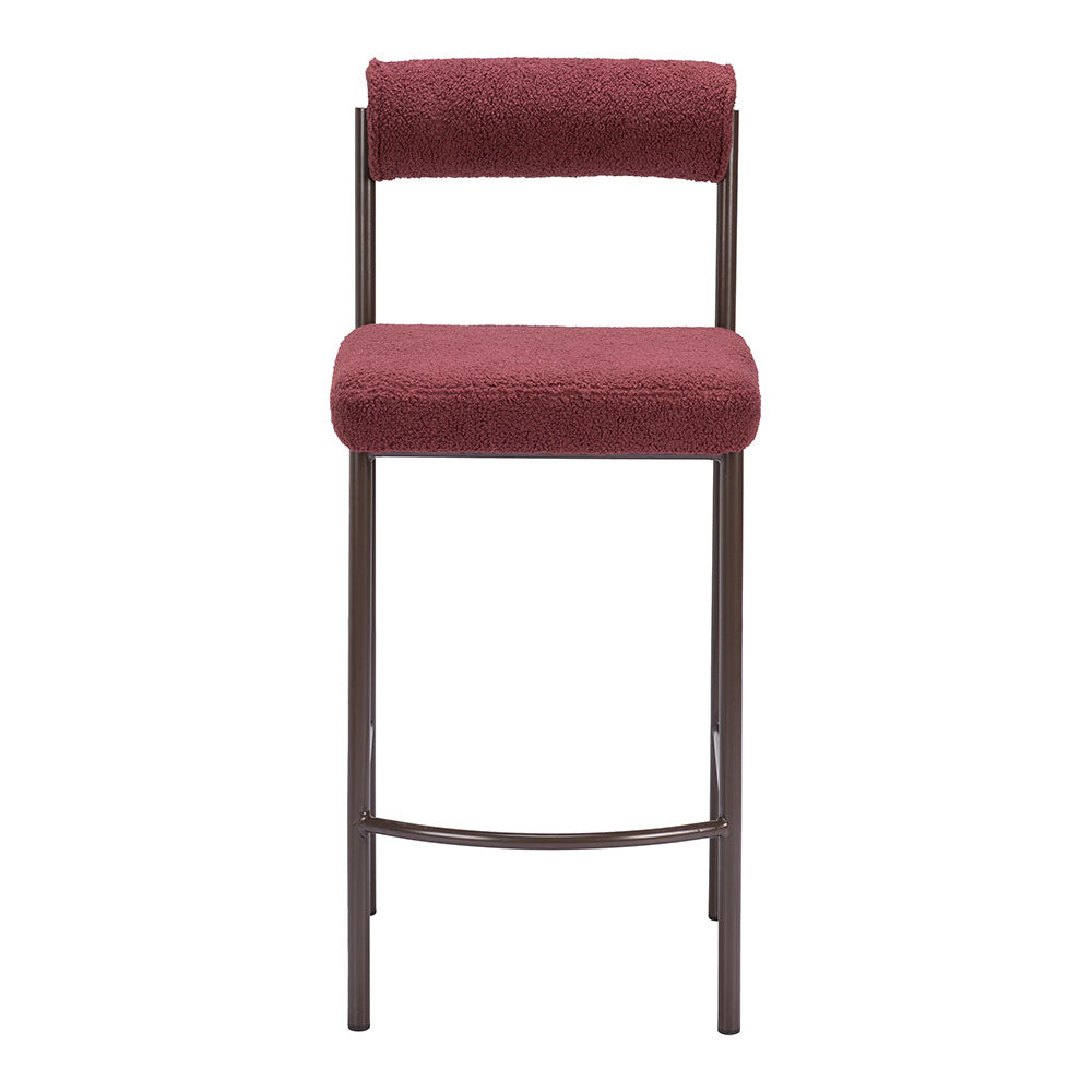 LIVORNO COUNTER STOOL RED & BRONZE