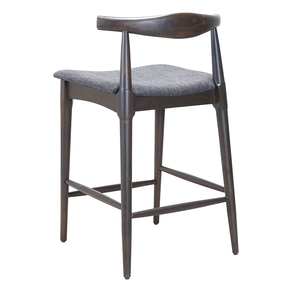 TUZKA COUNTER STOOL GRAY & ESPRESSO