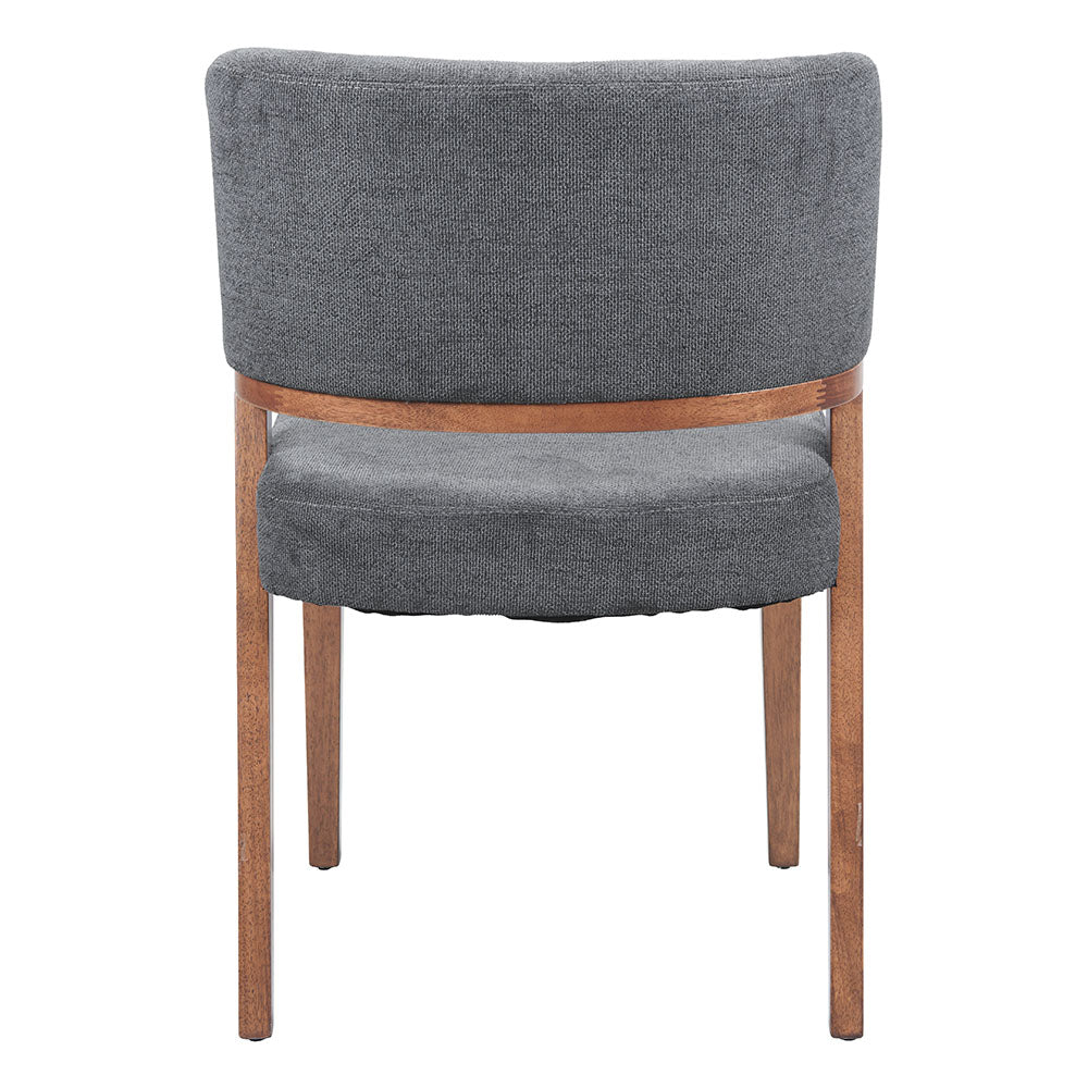 Sunobu Dining Chair Azure Gray & Walnut