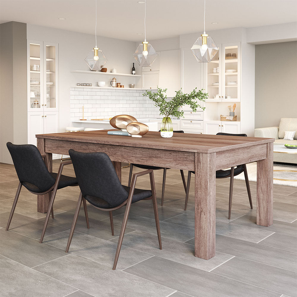 DESI DINING CHAIR BLACK & WALNUT