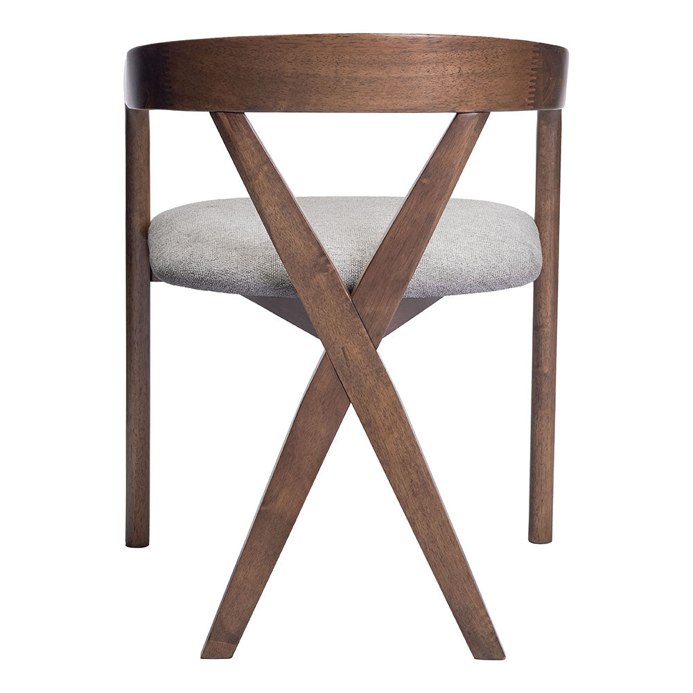 CAIRO DINING CHAIR DOVE GRAY & WALNUT