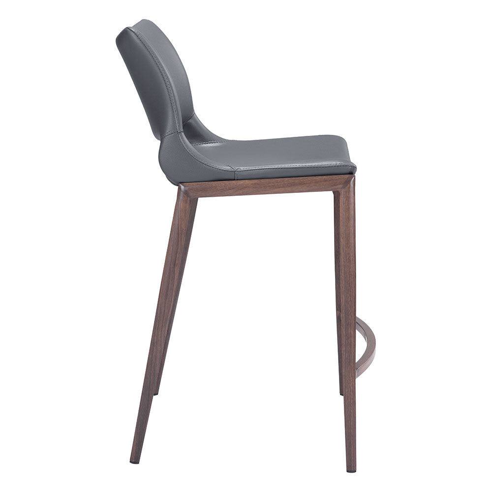 ACE COUNTER STOOL DARK GRAY & WALNUT