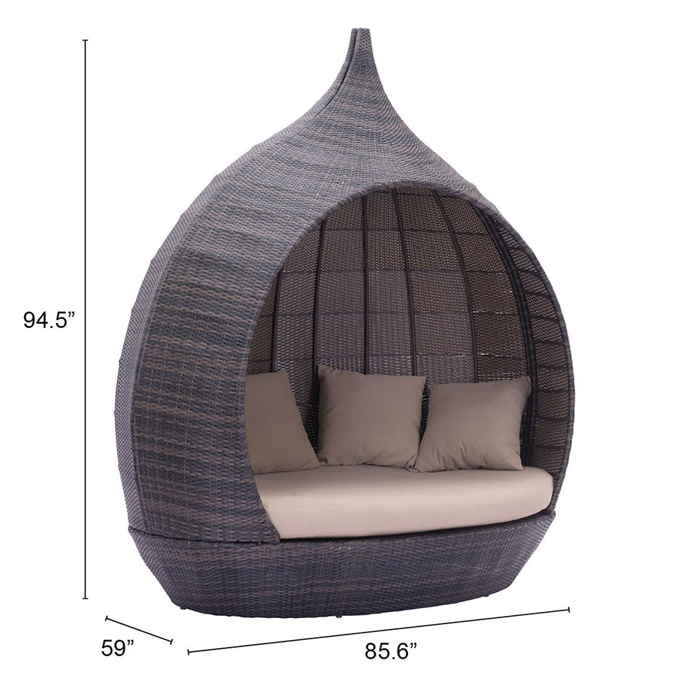 MARTINIQUE BEACH DAYBED BROWN & BEIGE