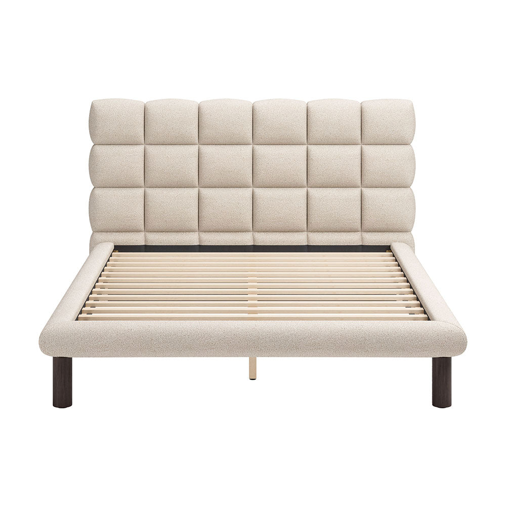 PLACID QUEEN BED BEIGE