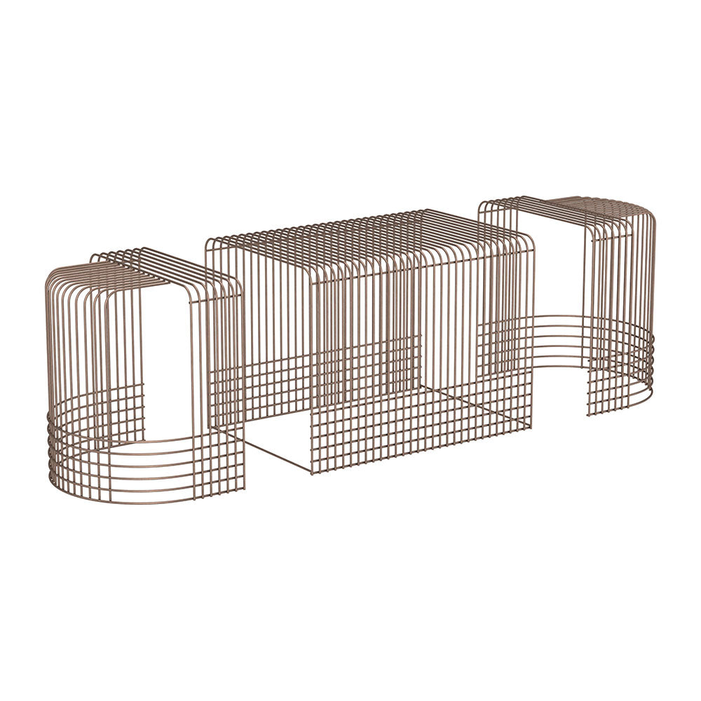 PITCH COFFEE TABLE SET BRONZE