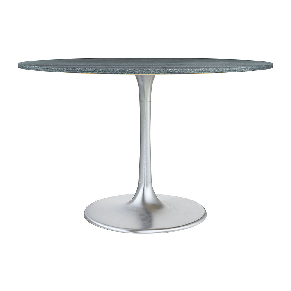 METROPOLIS DINING TABLE GRAY & SILVER