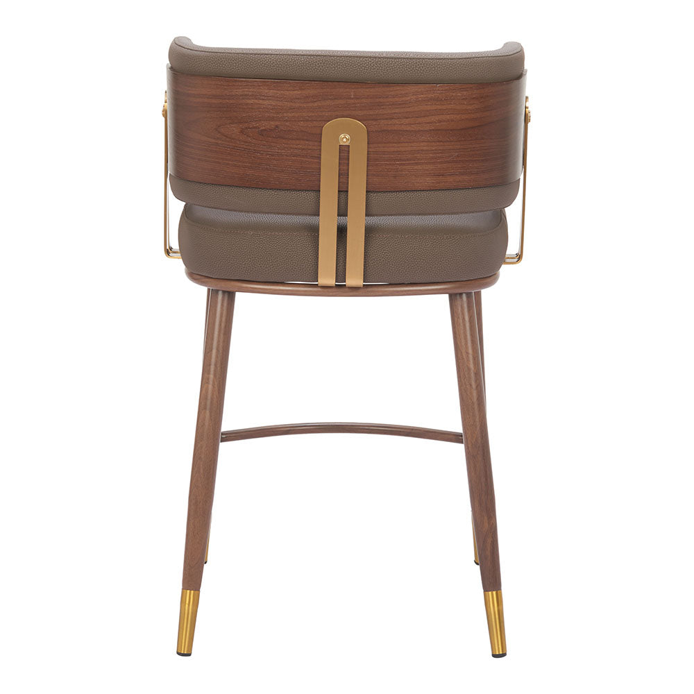 BREW COUNTER STOOL BROWN & WALNUT