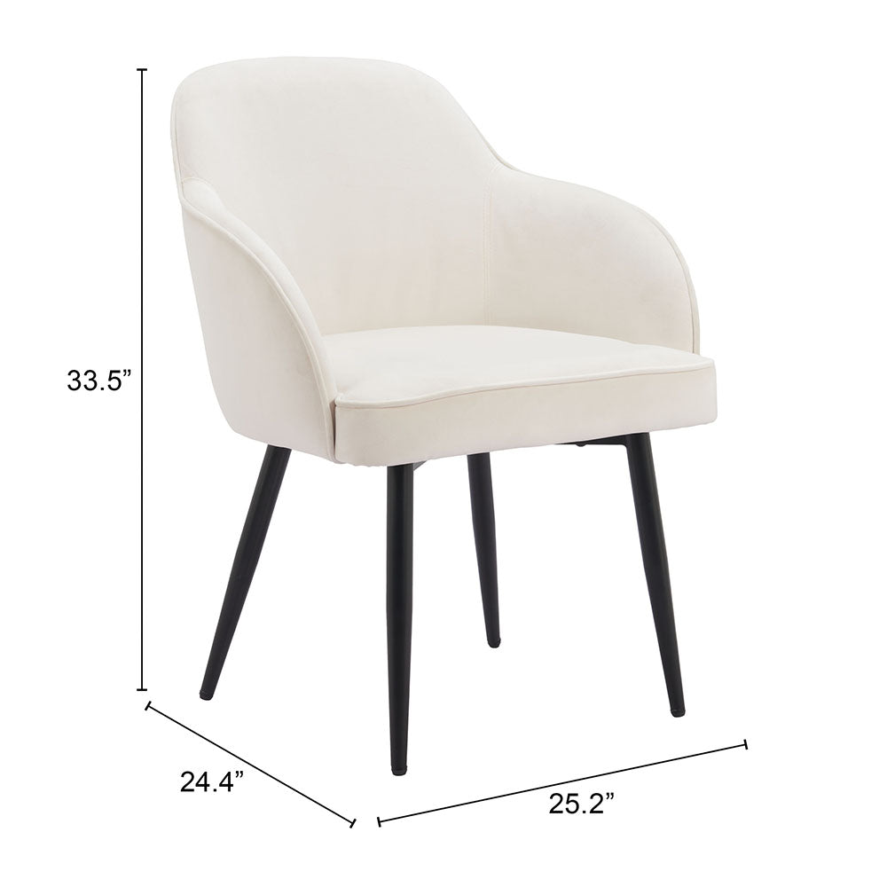 JOLIE DINING CHAIR IVORY
