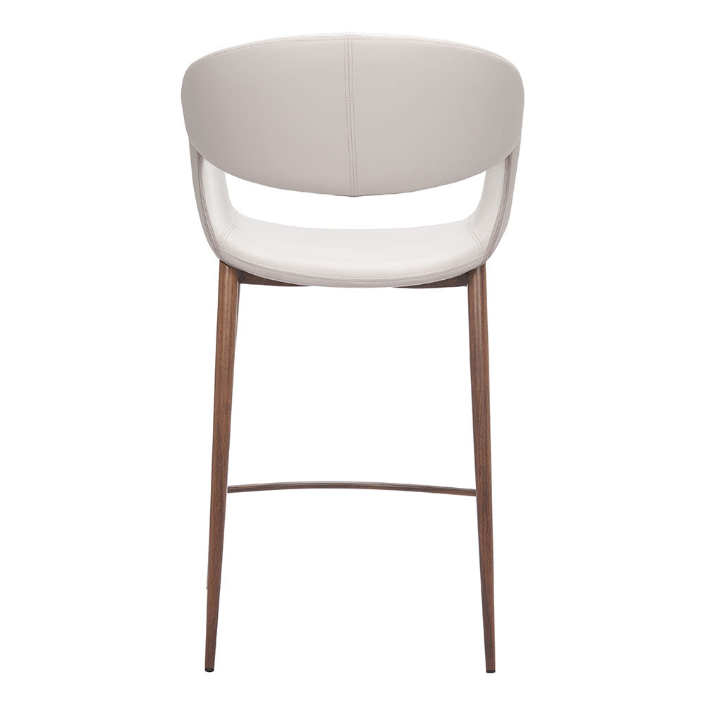 LIMAY COUNTER STOOL BEIGE & WALNUT