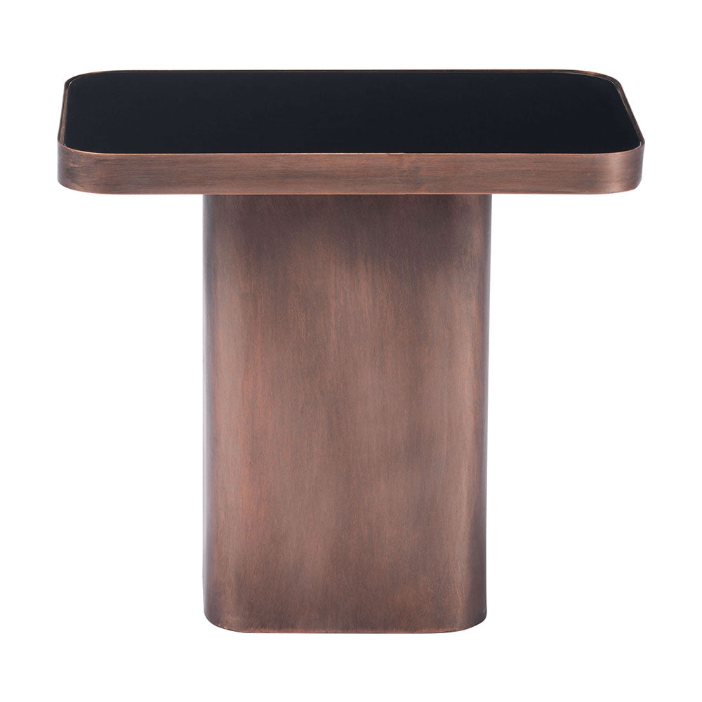 MARCOS SIDE TABLE BLACK & ANTIQUE BRONZE