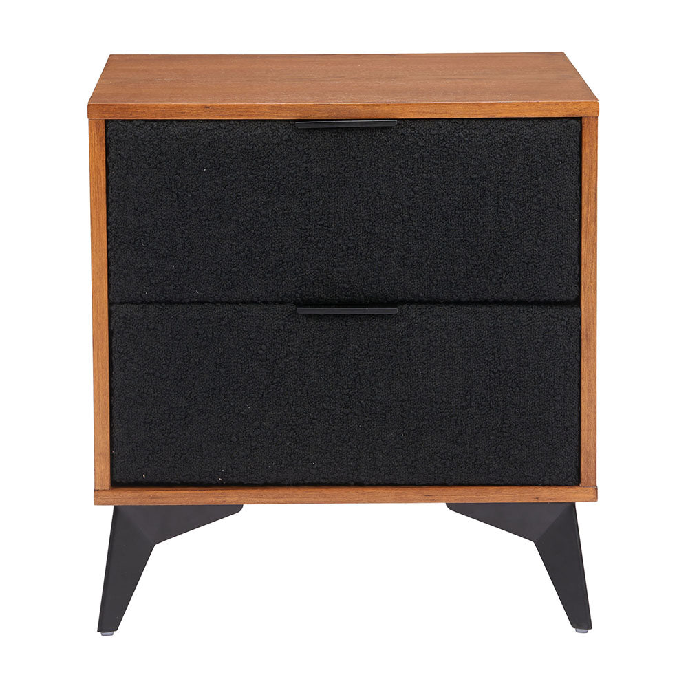 ZARIF NIGHTSTAND BLACK & WALNUT