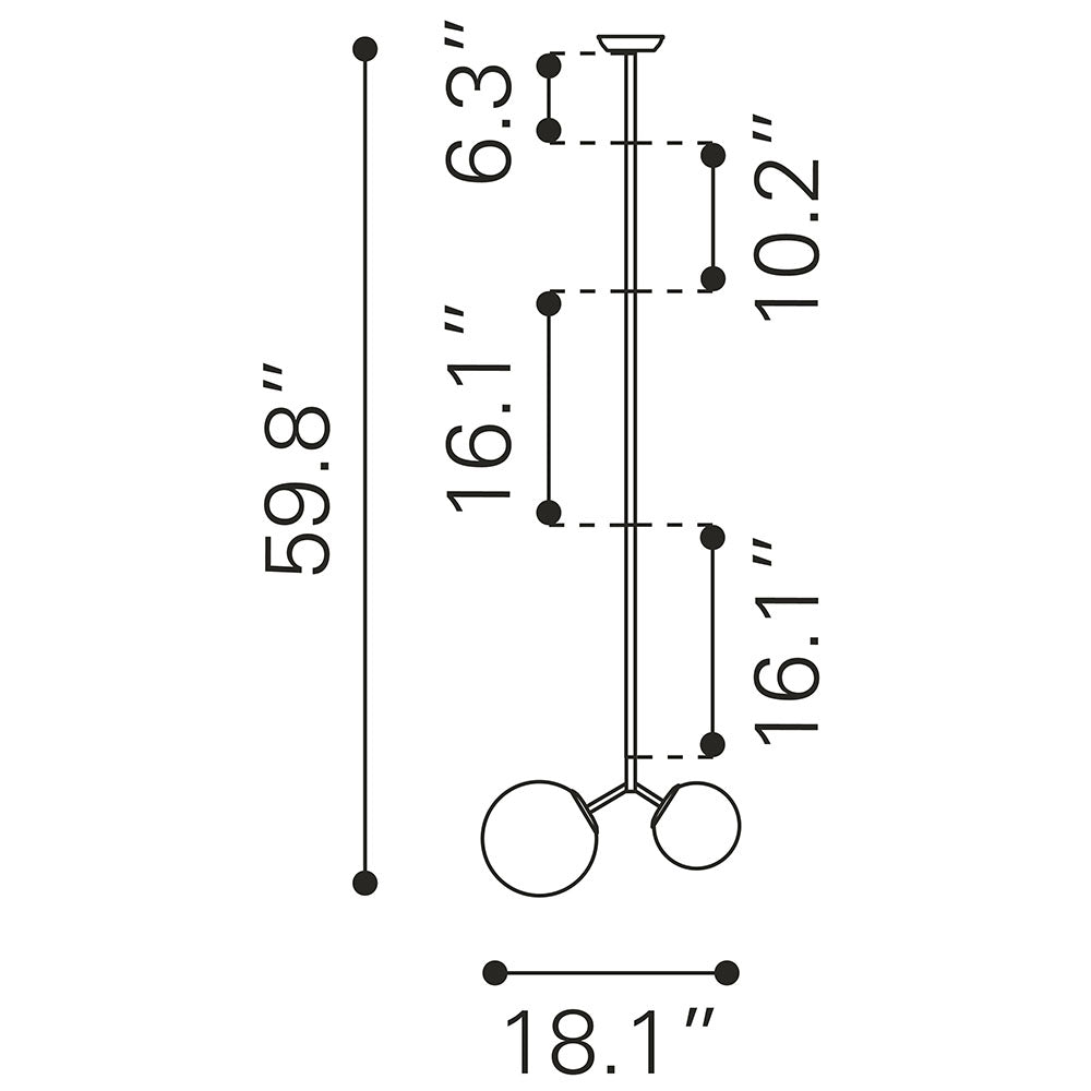 CONSTANCE CEILING LAMP BRASS