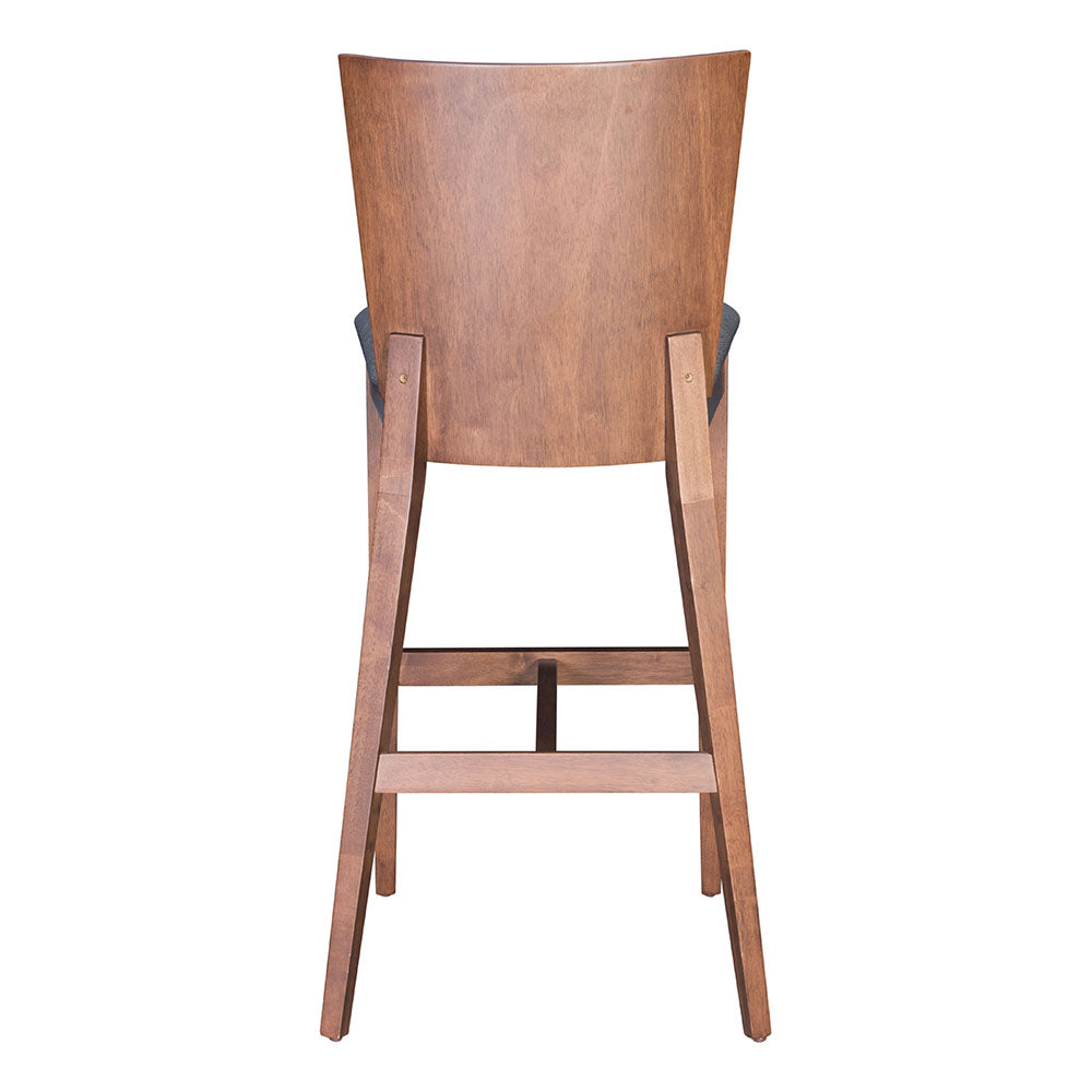 AMBROSE BARSTOOL WALNUT & DARK GRAY