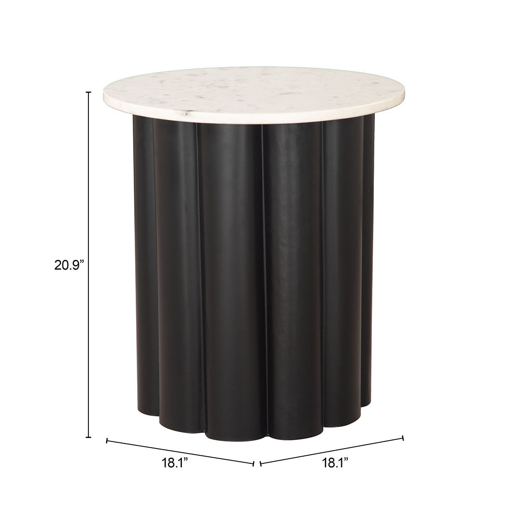 SLIKA SIDE TABLE WHITE & BLACK