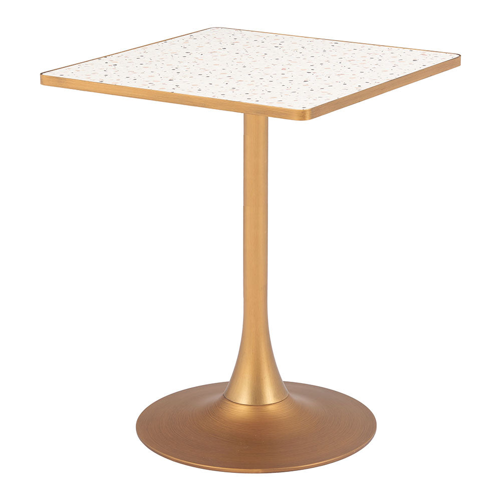 SPOT BISTRO TABLE BEIGE & GOLD