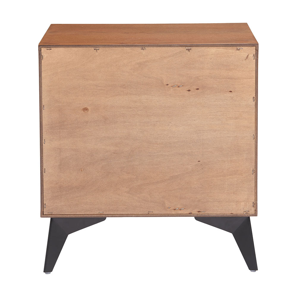 ZARIF NIGHTSTAND BLACK & WALNUT