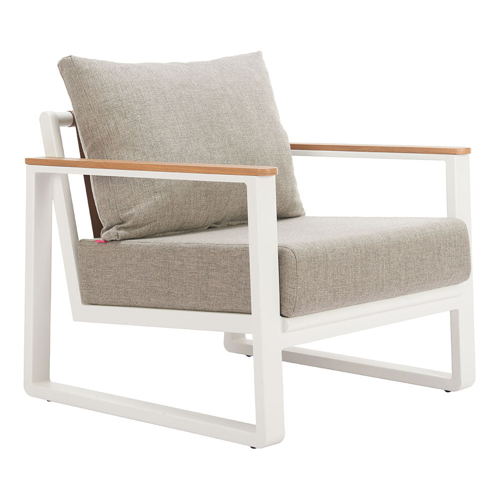 WELT ARMCHAIR TAUPE & WHITE