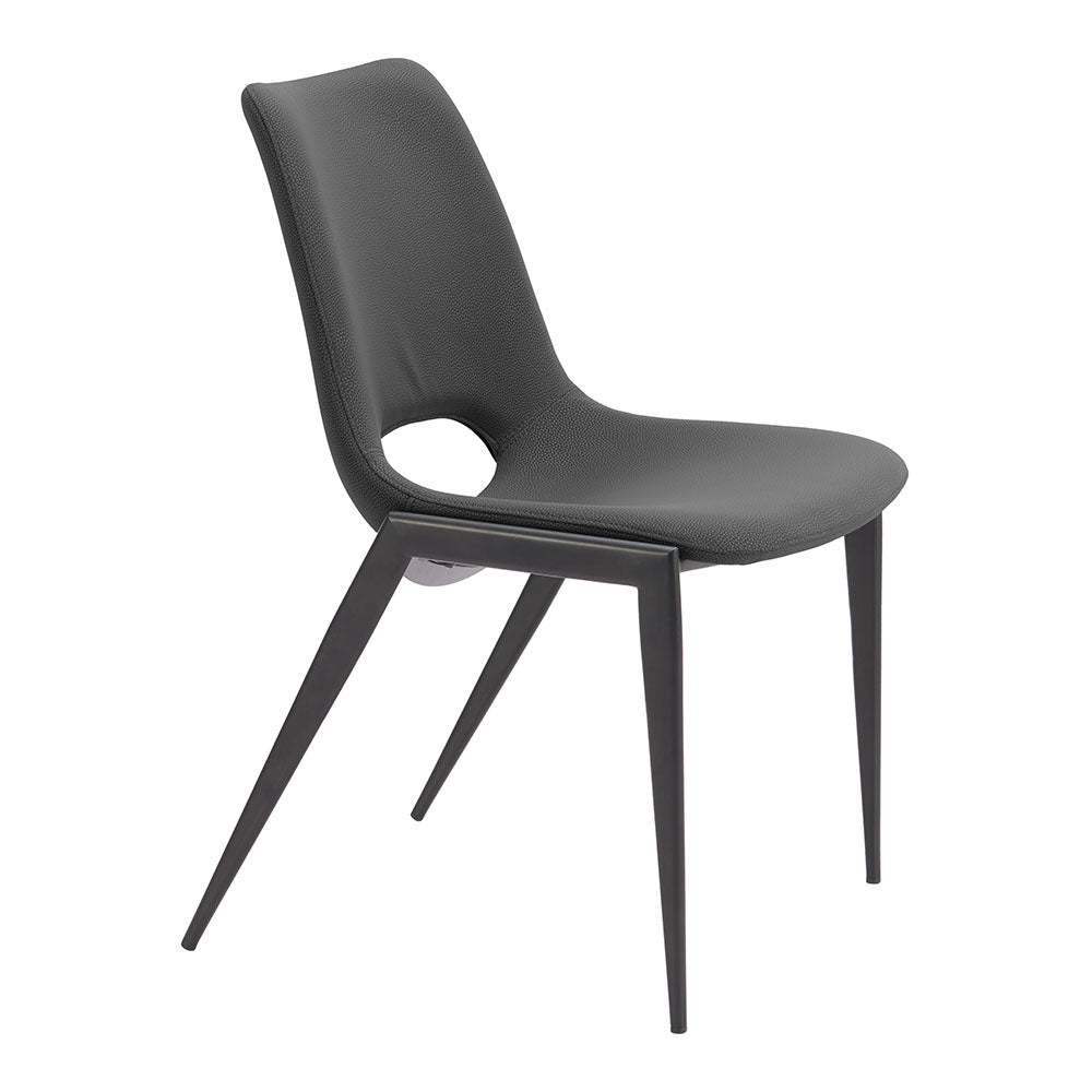 DESI ARMLESS DINING CHAIR BLACK