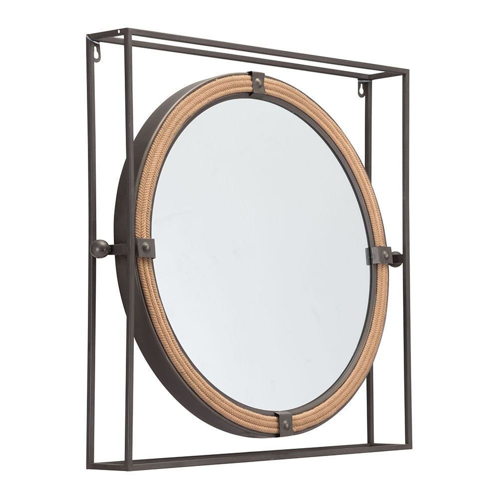 CAPELL MIRROR ANTIQUE GRAY