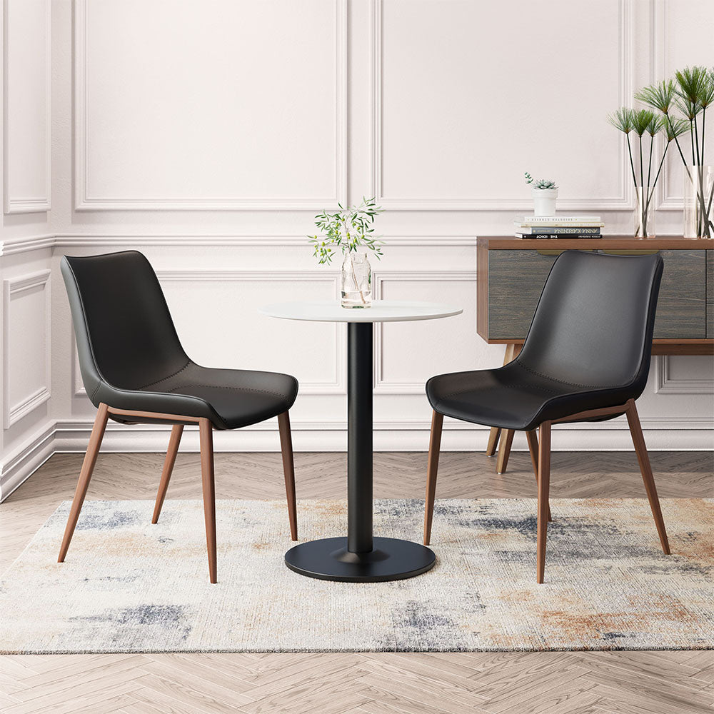 MAGNUS DINING CHAIR BLACK & WALNUT
