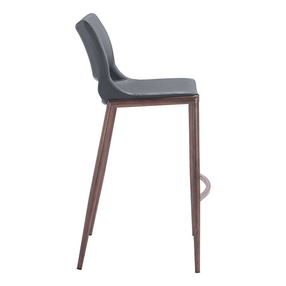 ACE BARSTOOL DARK GRAY & WALNUT