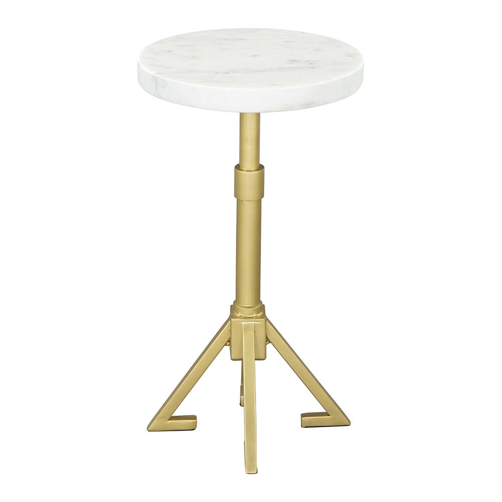 MAURICE SIDE TABLE WHITE & GOLD