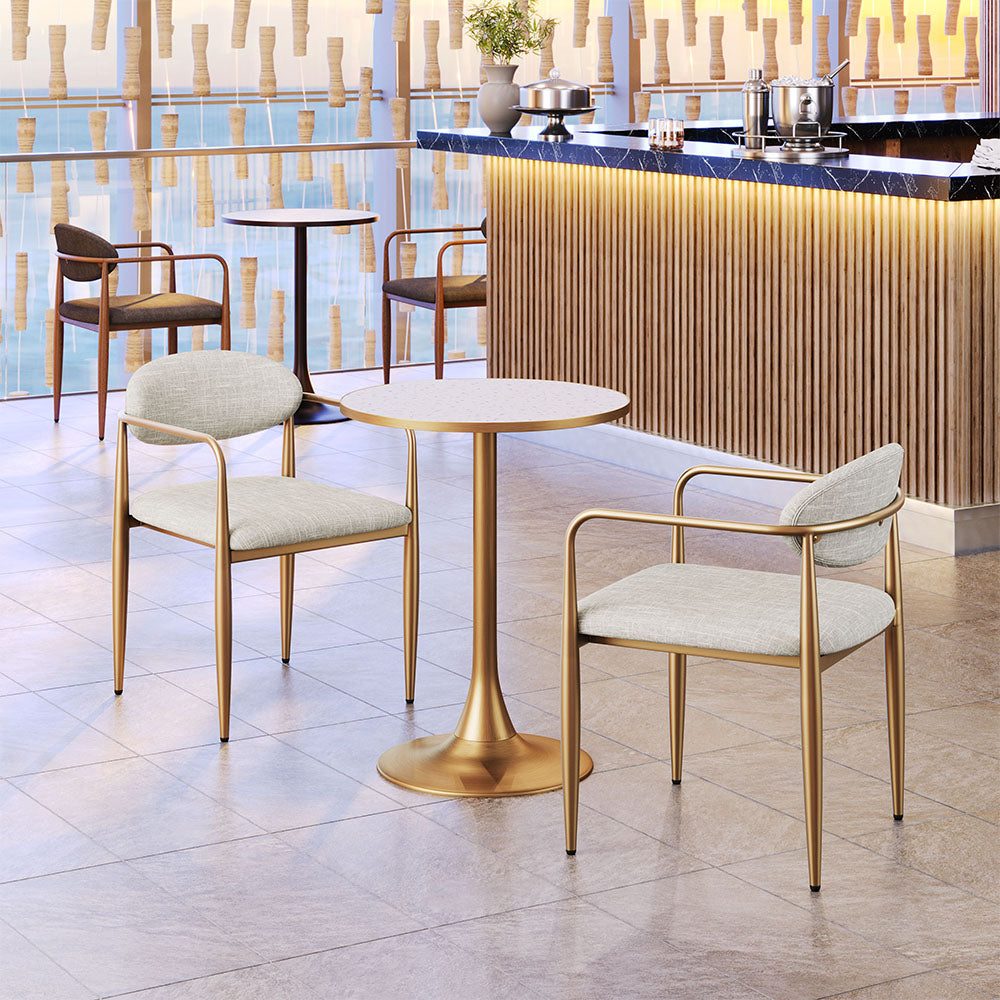 ZENS DINING CHAIR QUILL GRAY