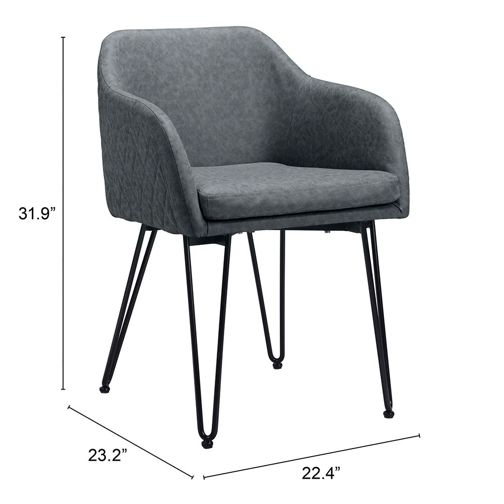 BRAXTON DINING CHAIR VINTAGE GRAY