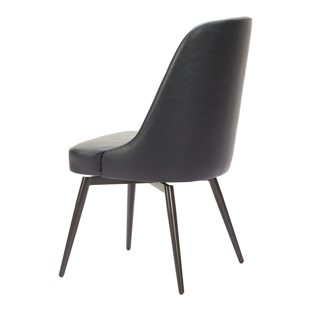 KEPPEL SWIVEL DINING CHAIR BLACK